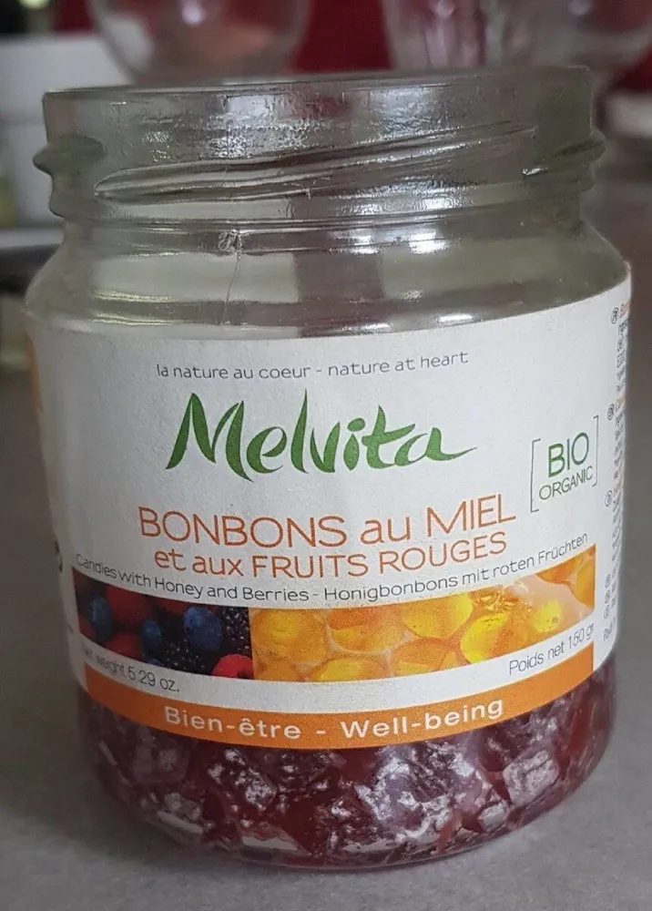 Bonbons au miel et aux fruits rouges