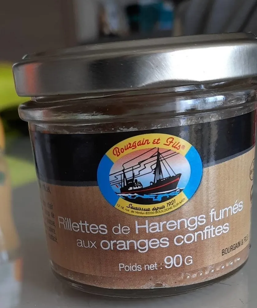 Rillettes de harengs fumés aux oranges confites