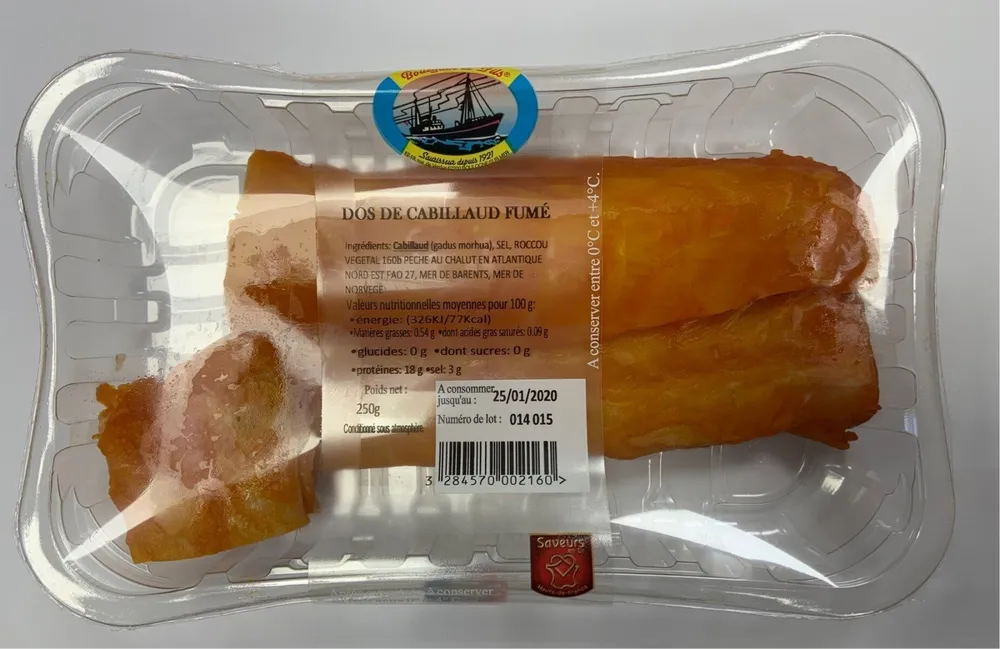 Dos de Cabillaud fumé