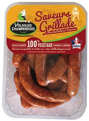 Saucisses de volaille au chorizo en chapelet