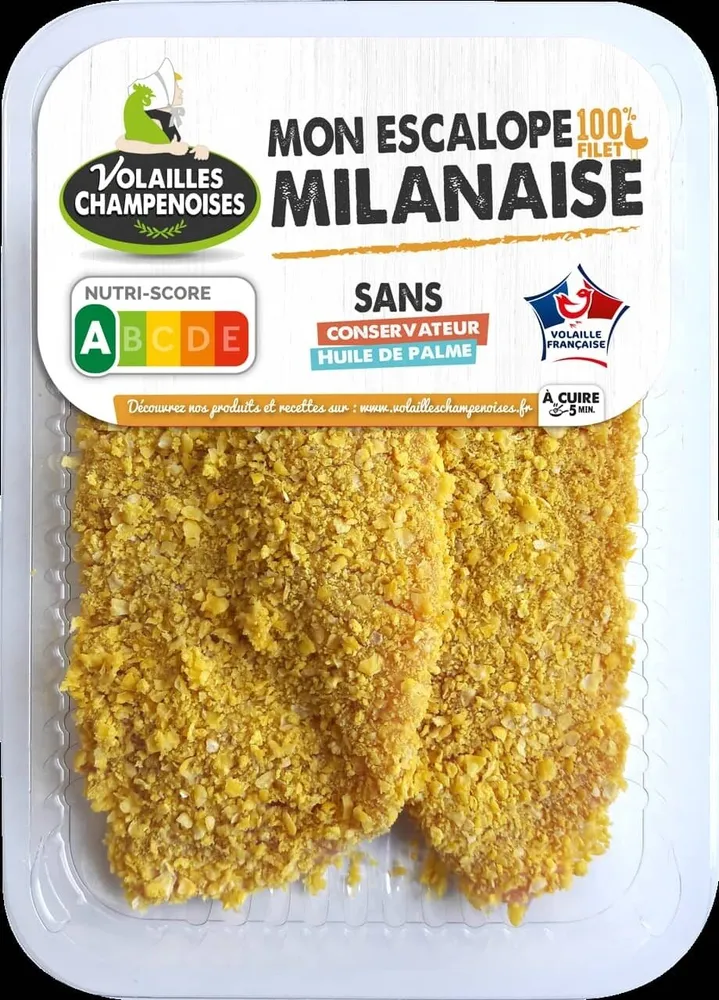 Mon escalope de dinde à la milanaise