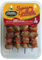 8 brochettes de filet de dinde mariné citron et poivron rouge