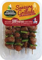 4 brochettes de filet de poulet mariné à la provençale et poivron vert