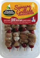 4 Brochettes de Filet de Poulet mariné aux 3 poivres et tomate cerise
