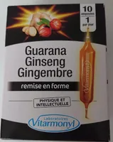 Guarana ginseng gingembre