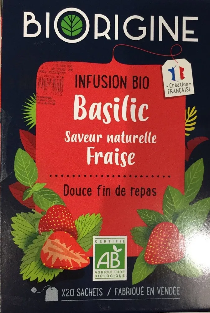 Infusion bio Basilic saveur naturelle de fraise