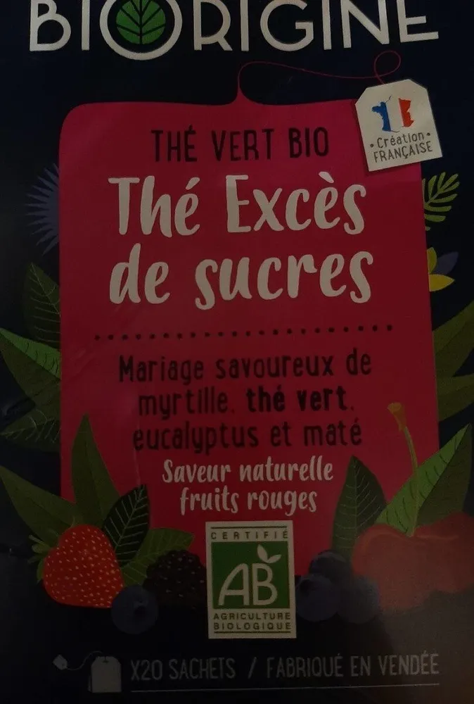 Thé excès de sucre