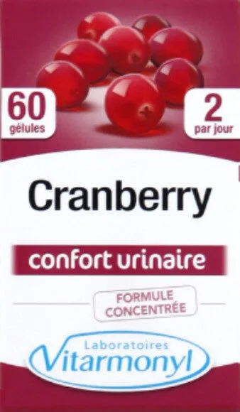 Confort urinaire, complément alimentaire cranberry
