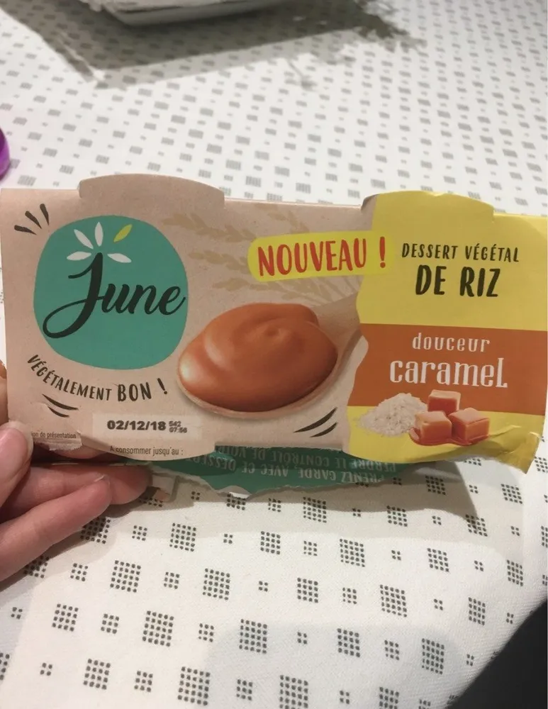 Désert végétal de riz caramel