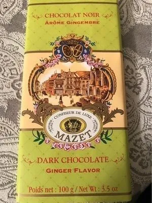 CHOCOLAT NOIR AROME GINGEMBRE