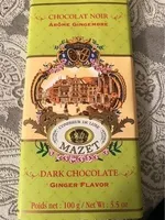 CHOCOLAT NOIR AROME GINGEMBRE