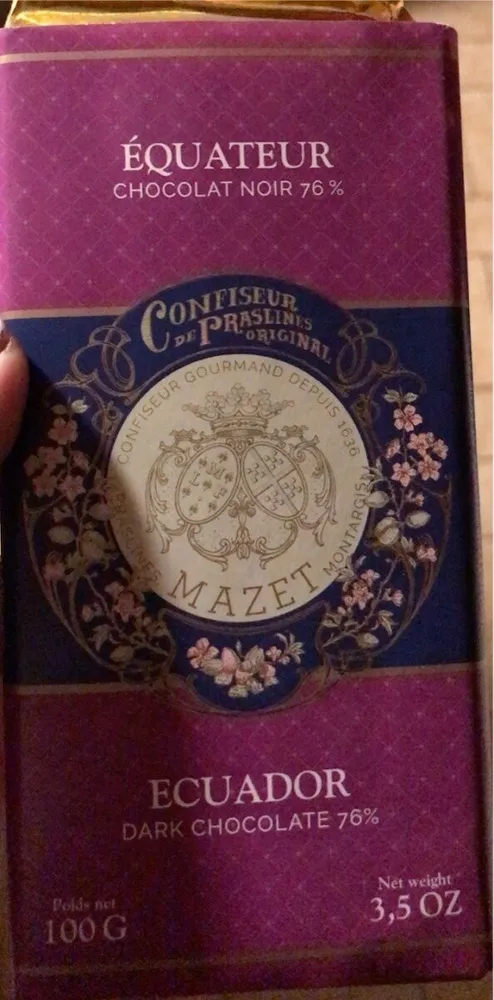Equateur chocolat noir 76%