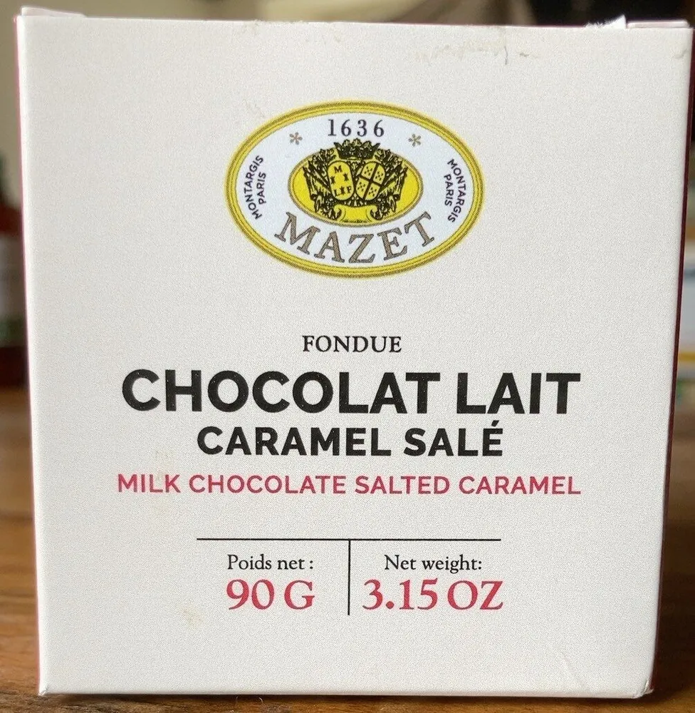 Fondue chocolat lait caramel salé