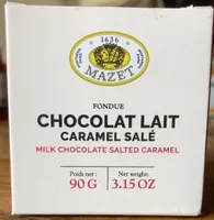 Fondue chocolat lait caramel salé