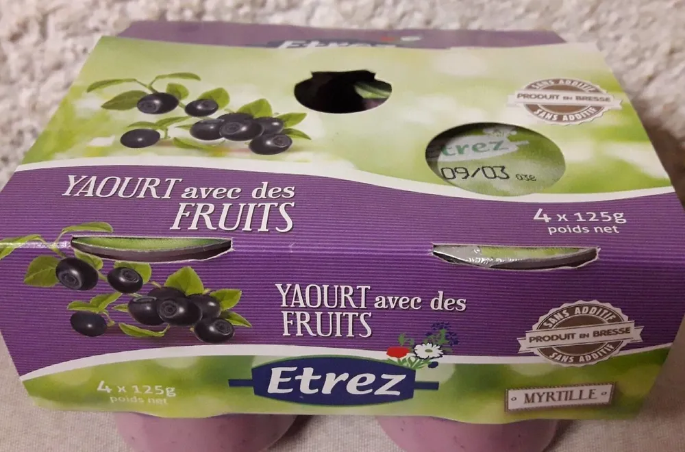 Yaourt avec des Fruits - Myrtille