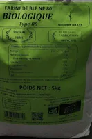 Farine de blé np 80 bio