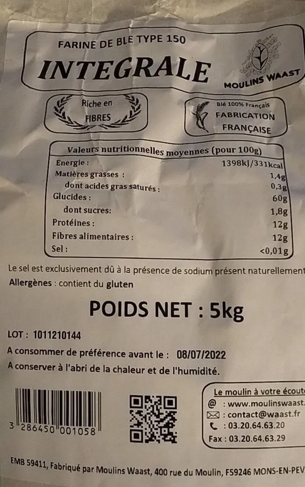 Farine de blé INTEGRALE