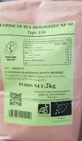 Farine de blé biologique NP 90 type 110