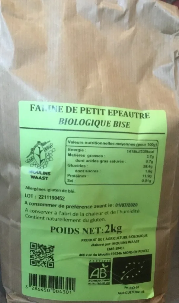 Farine de petit epeautre