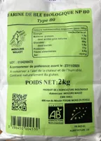 Farine de ble biologique np80 T80