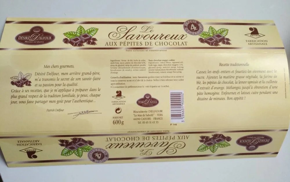 Le savoureux aux pépites de chocolat