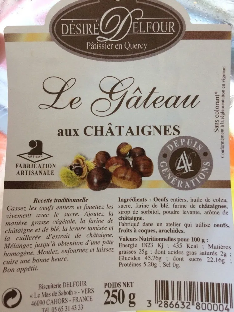 Le gateau aux chataignes