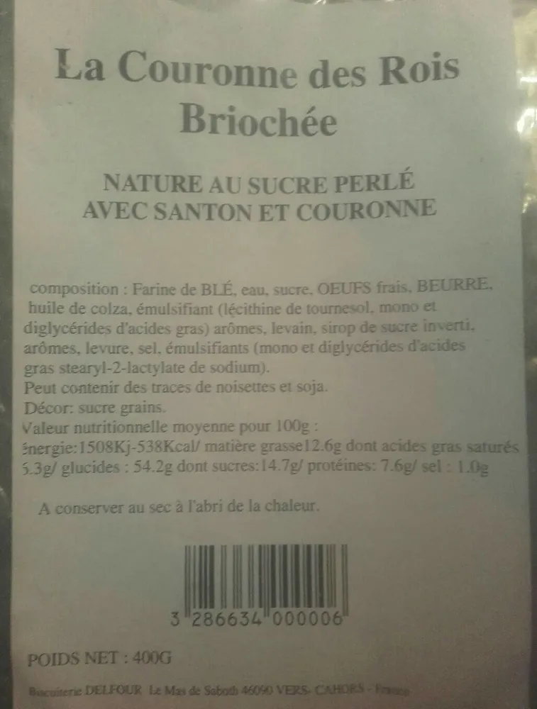 La Couronne des Rois Briochée