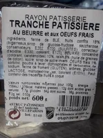 Tranche pâtissière