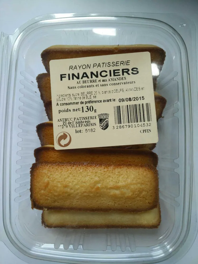 Financiers au beurre et aux amandes