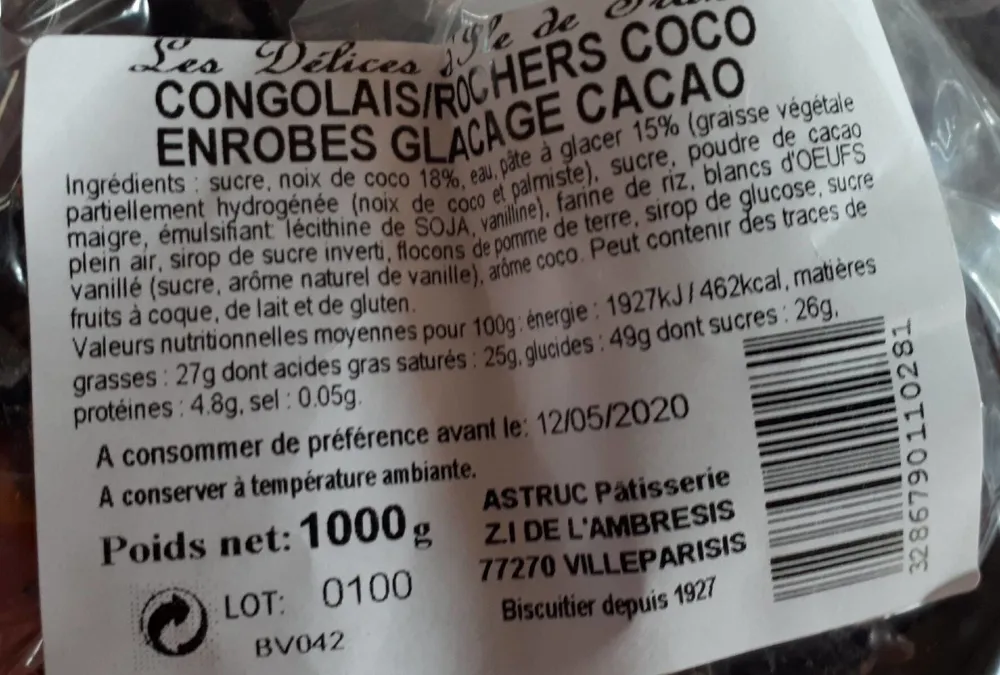 Congolais Rochers coco