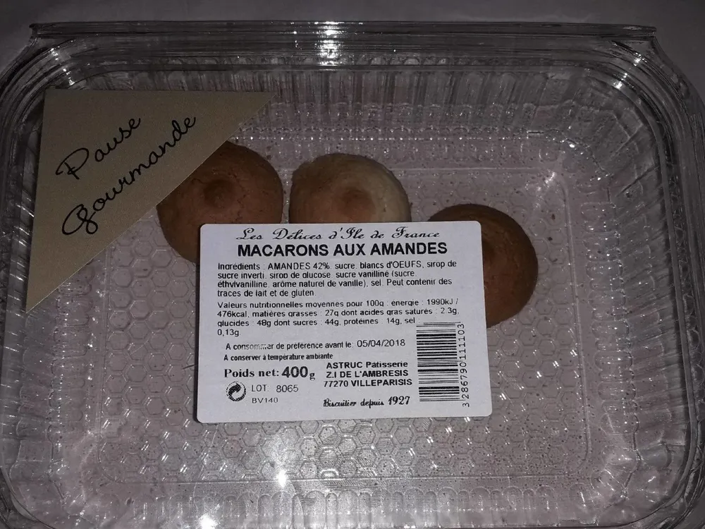 Marcarons au amandes