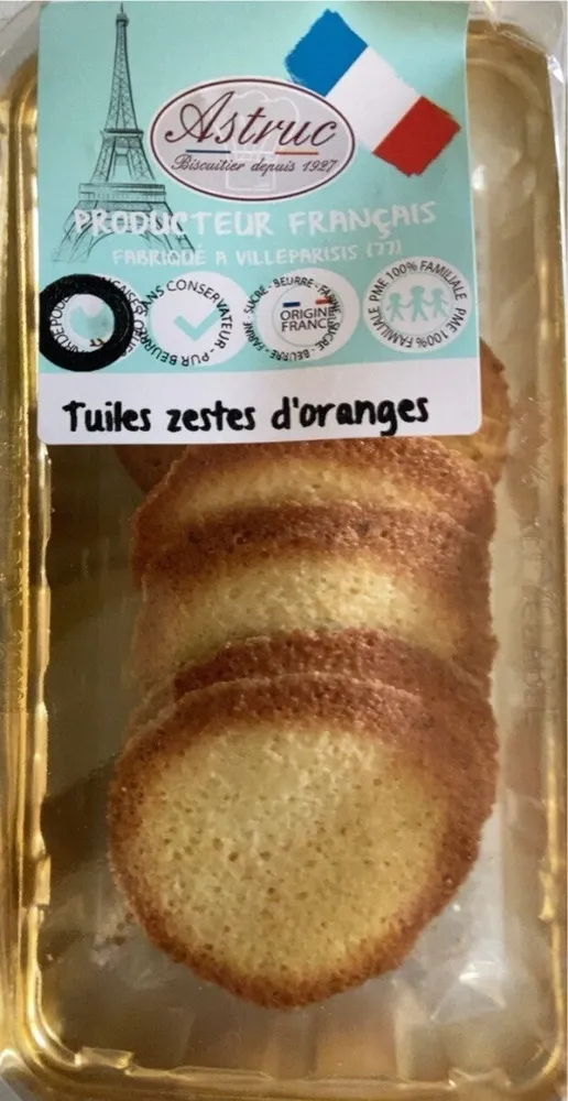 Tuiles zestes d’oranges