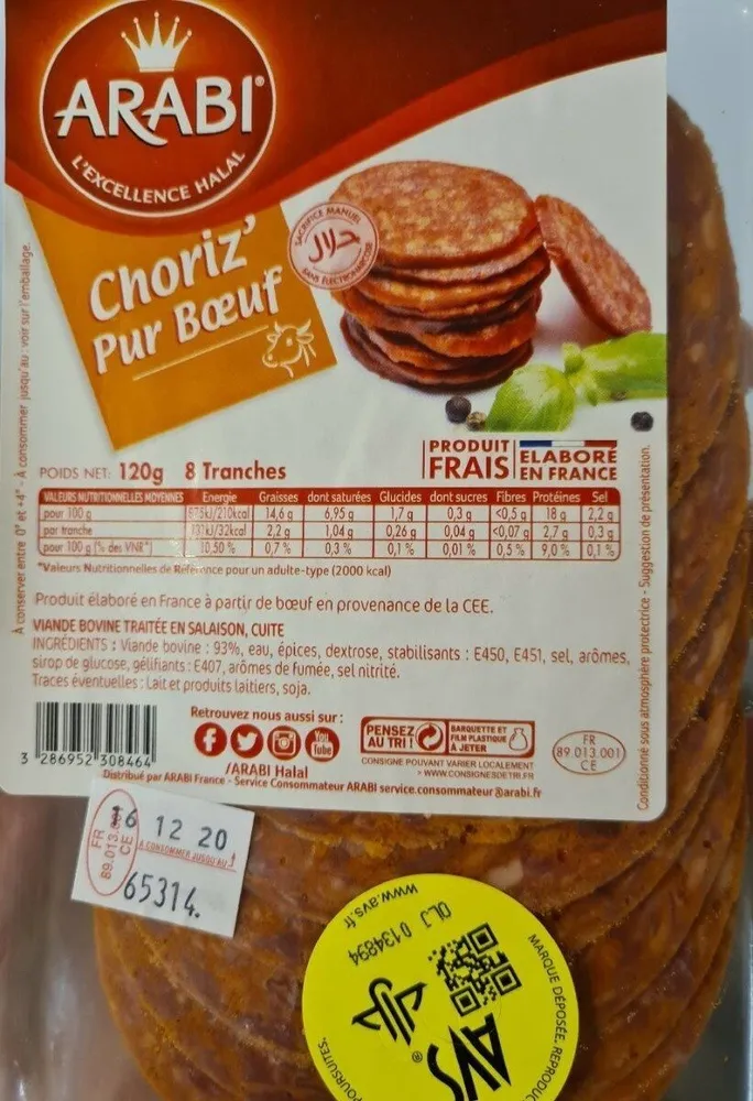 Chorizo pure bœuf