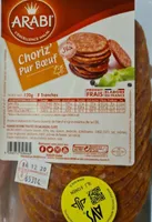 Chorizo pure bœuf