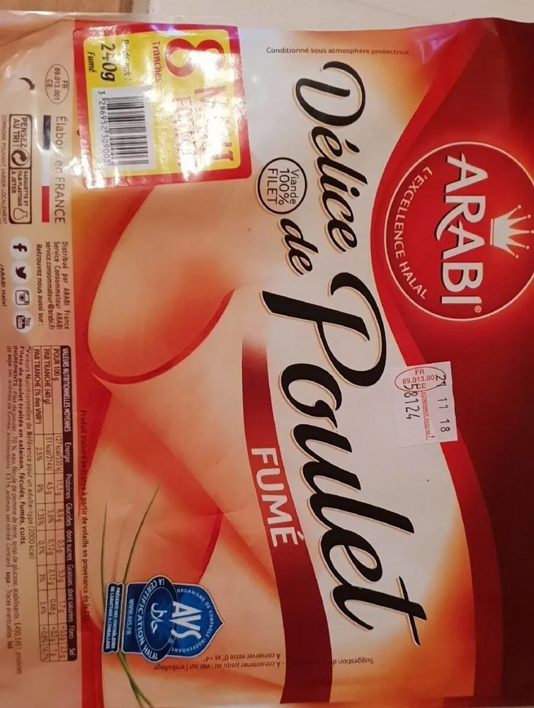 Délice de poulet fumé