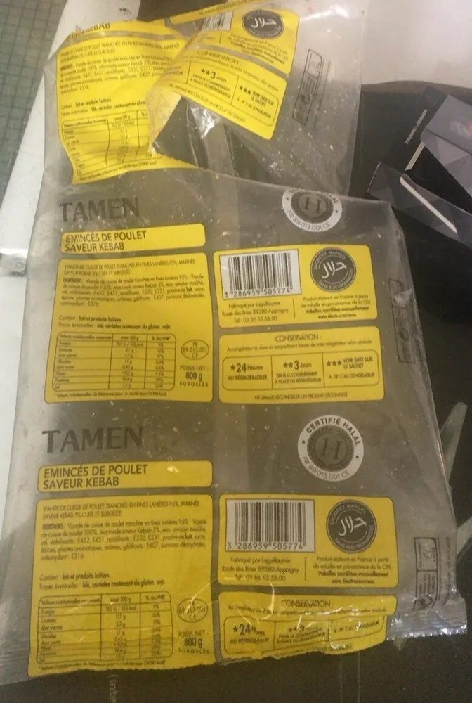 Emincés de poulet saveur kebab