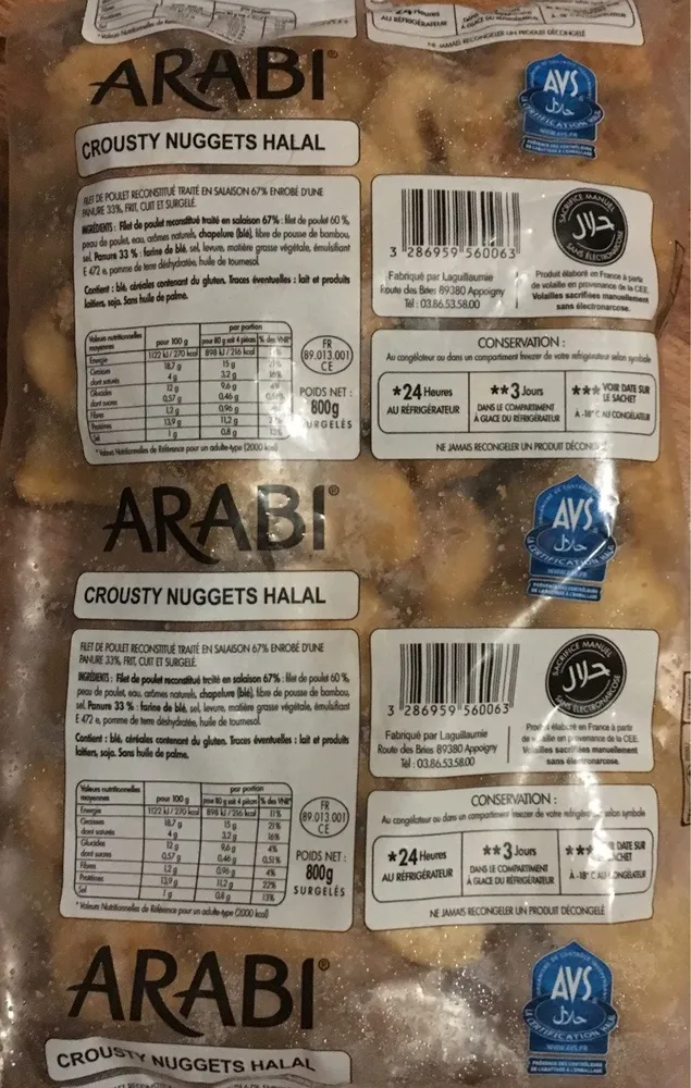 Crousty nuggets halal
