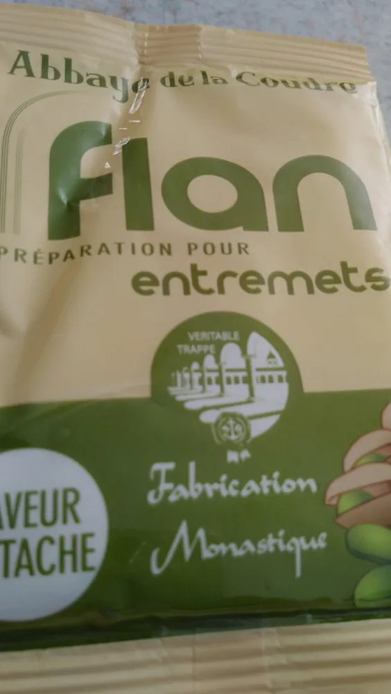 Préparation pour flan à la pistache
