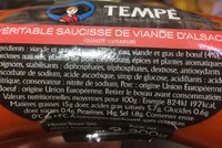 Véritable saucisse de viande d'Alsace