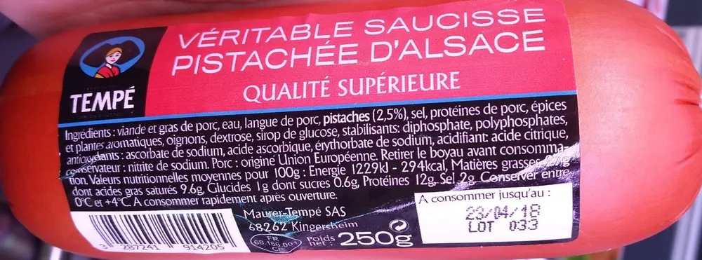 Saucisse Pistachée supérieure