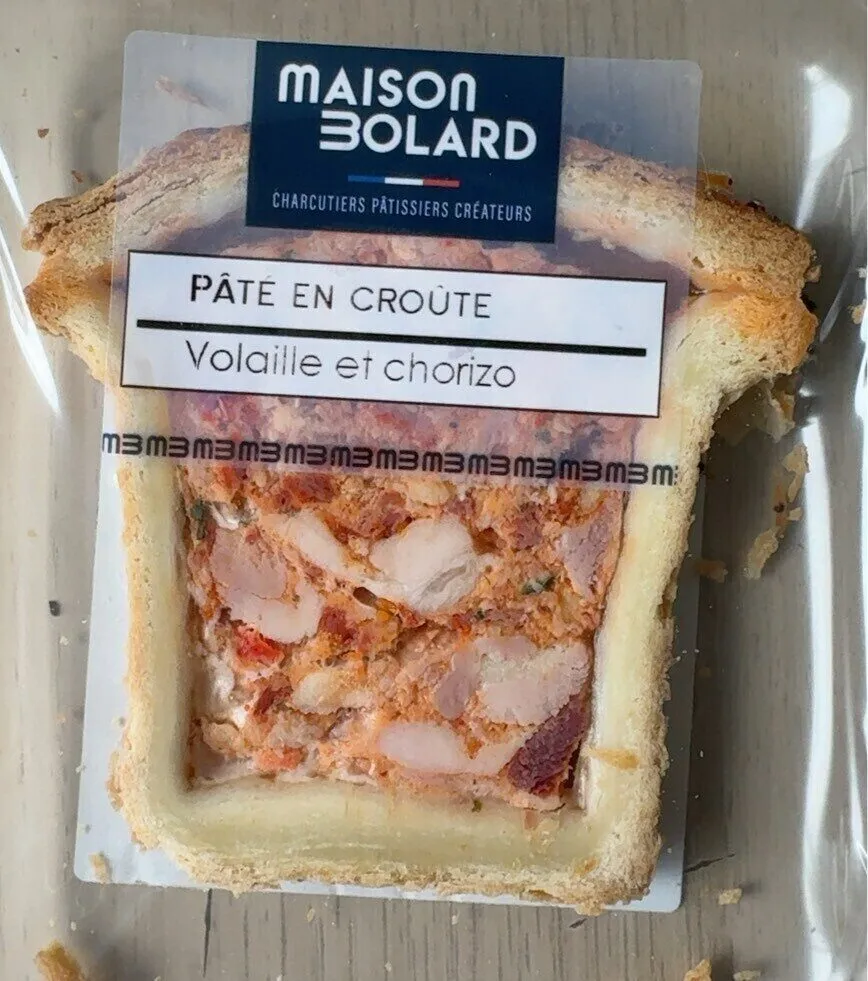 Pâte en croûte de volaille au chorizo