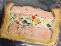 Pate croute saumon Atlantique farci a la mousseline de poisson
