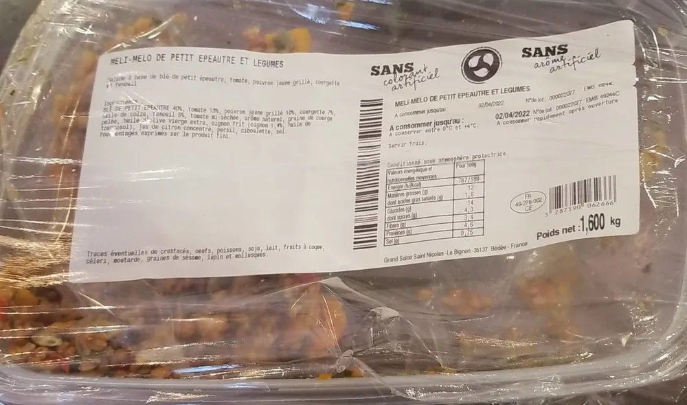 Meli mélo de petit épeautre  et légumes