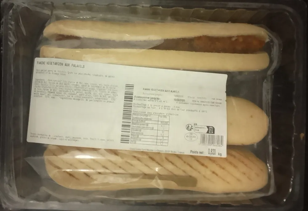 Paninis végétariens aux falafels