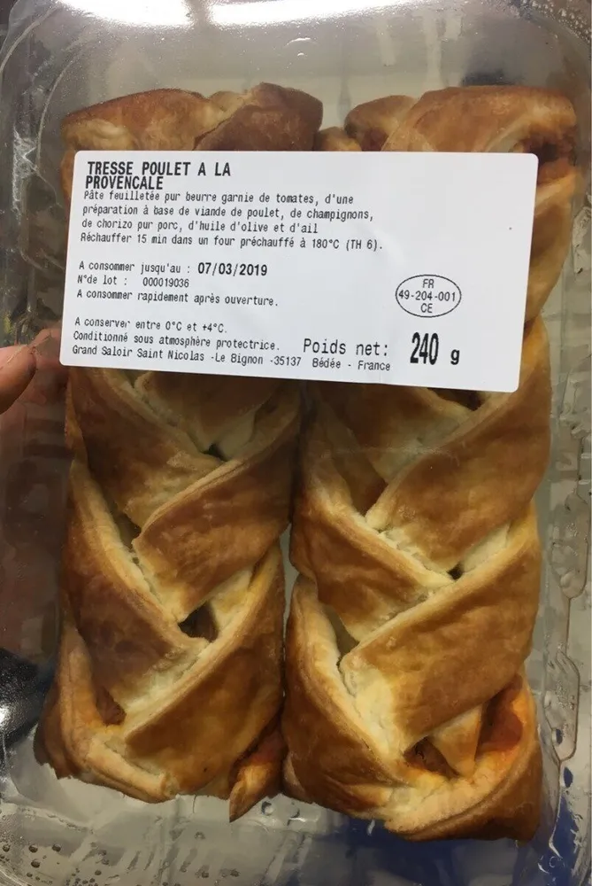 Tresse poulet a la provencale