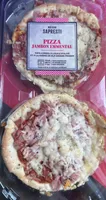 Pizza jambon, emmental et champignons