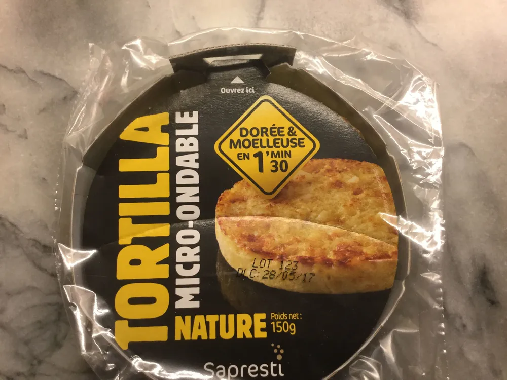 Tortilla nature micro ondable SAPRESTI TRAITEUR