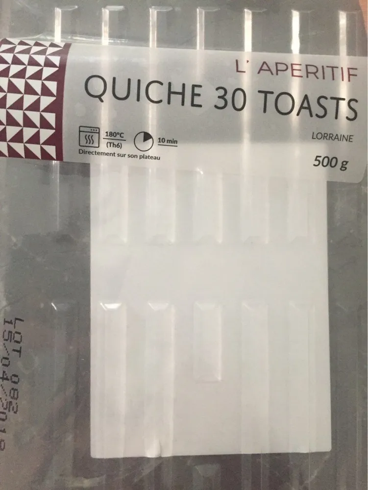 Quiche 30 toasts