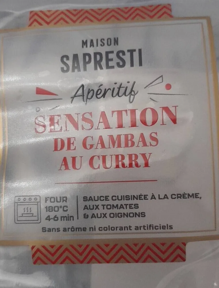 Sensation de gambas au curry