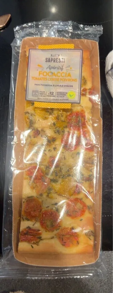 Focaccia tomates cerises poivrons